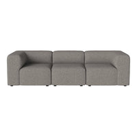 Gray modular sofa with a sleek, minimalist design and subtle textured fabric. Ideal for modern living spaces.