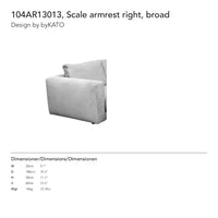 Soft gray armrest with a minimalist design, featuring a smooth texture and contemporary style.