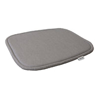 Gray rectangular cushion with a smooth texture and rounded edges, perfect for comfortable seating.