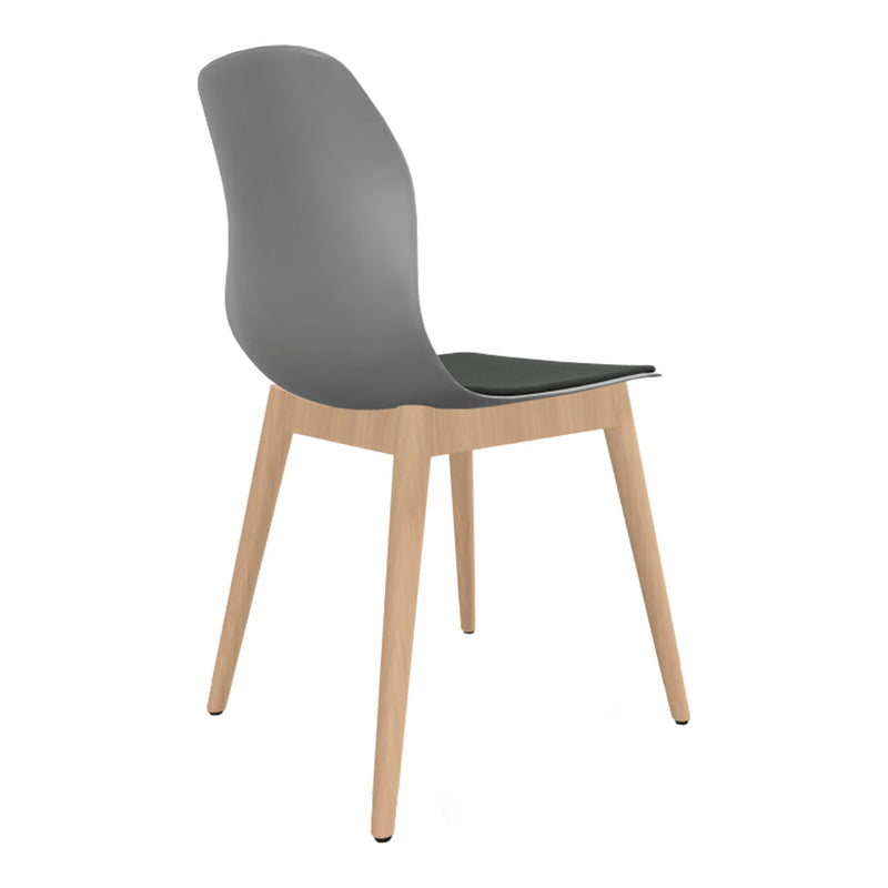 Pelican 08 Dining Chair - 4 Leg, Oak - Seat Upholstered