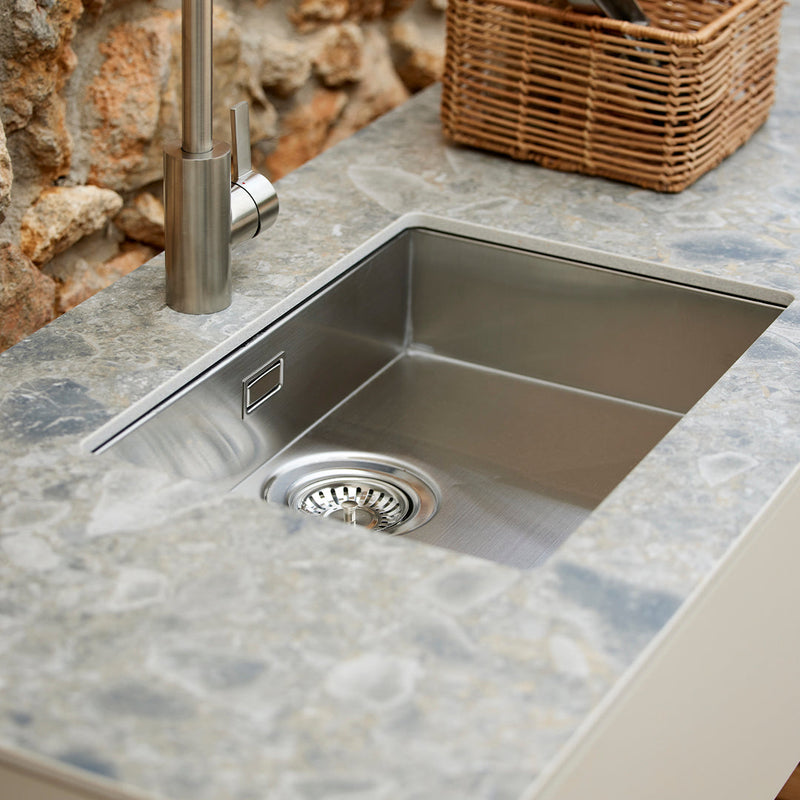 Sticks Outdoor Kitchen Module w/ Steel Sink & Ceramic Countertop