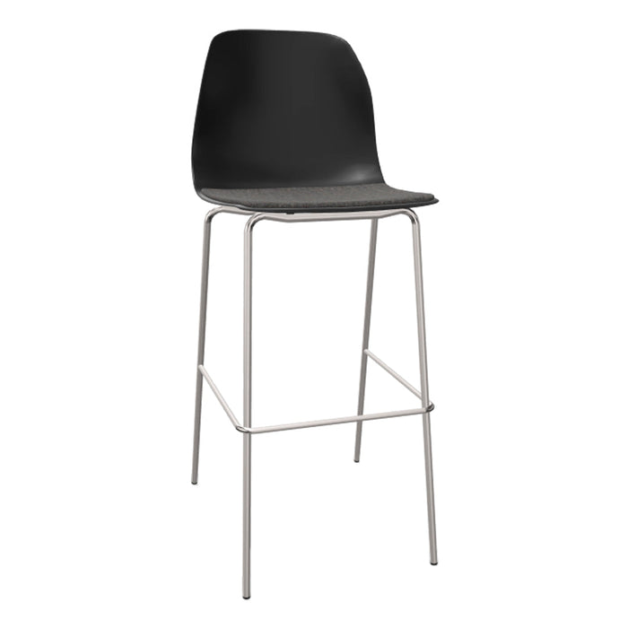Pelican 08 Bar Stool - 4 Leg, Chrome - Seat Upholstered