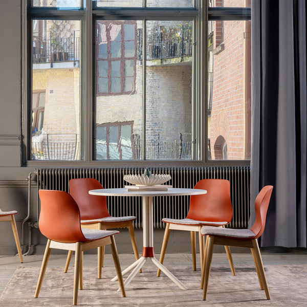 Pelican 08 Dining Chair - 4 Leg, White Oak - Seat Upholstered