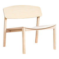 Light ash wood chair featuring a sleek, minimalist design with a smooth, natural finish. Ideal for modern decor.