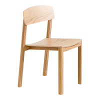 Natural wood chair in light beige with a smooth finish and minimalist design. Perfect for modern decor.