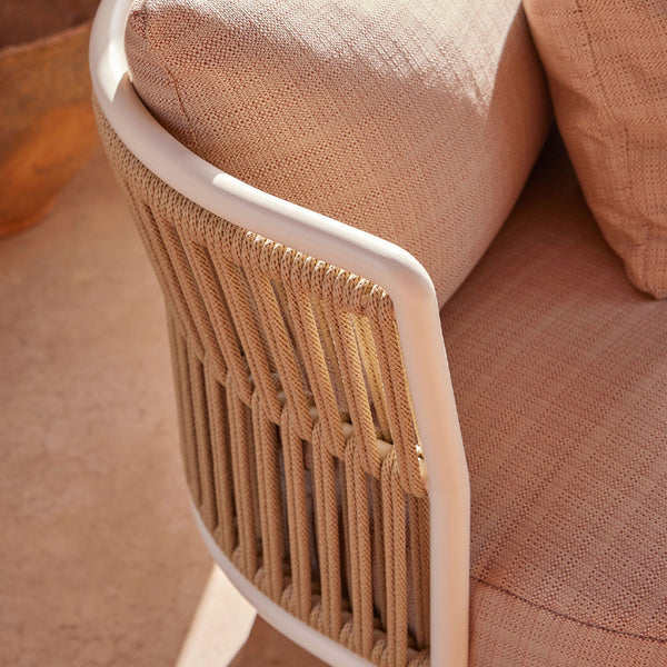 Amba Woven Outdoor 3-Seater Sofa w/ Armrest