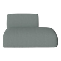 Chic gray chaise lounge with a smooth, minimalist design, perfect for modern interiors.