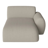 "Light beige modular sofa with smooth fabric and minimalist design, perfect for modern interiors."