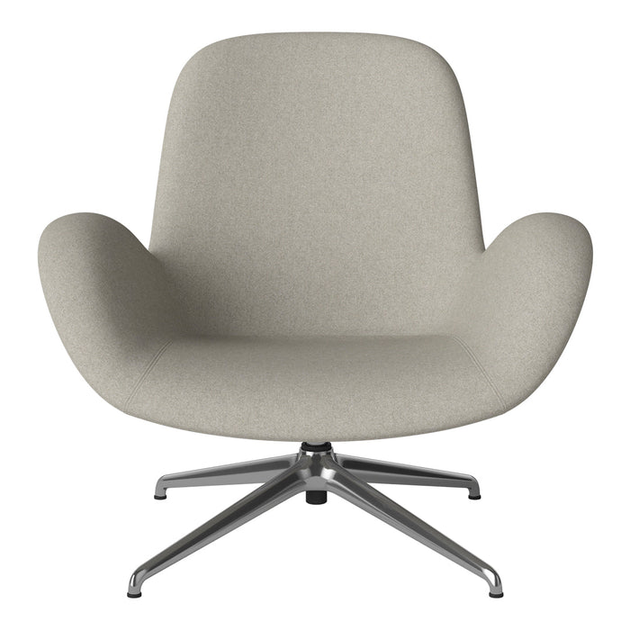 Seed Lounge Armchair - Upholstered - 4-Star Base - Chrome