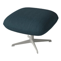 Teal textured upholstery with a modern, smooth, light gray base. Stylish and contemporary design for any space.