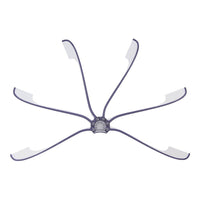 Purple and clear multi-arm design with sleek, modern aesthetics, ideal for stylish home decor or organization.