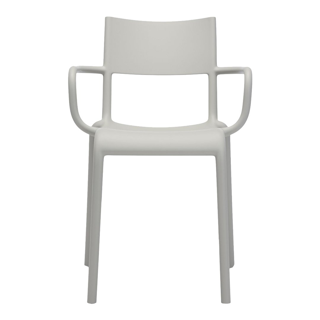 Minimalist white chair with smooth contours and a modern design, perfect for contemporary decor.