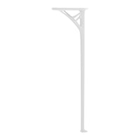 White pedestal table leg with a sleek, modern design and subtle geometric patterns.