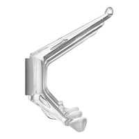 Clear acrylic wall hook with a sleek, modern design and smooth, glossy finish. Perfect for any home decor.