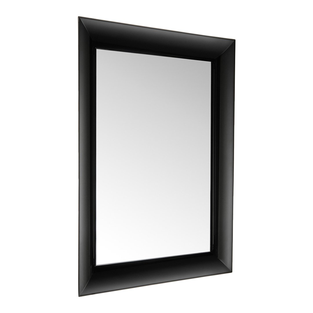Black framed rectangular mirror with a sleek, modern design and no visible patterns. Ideal for contemporary decor.
