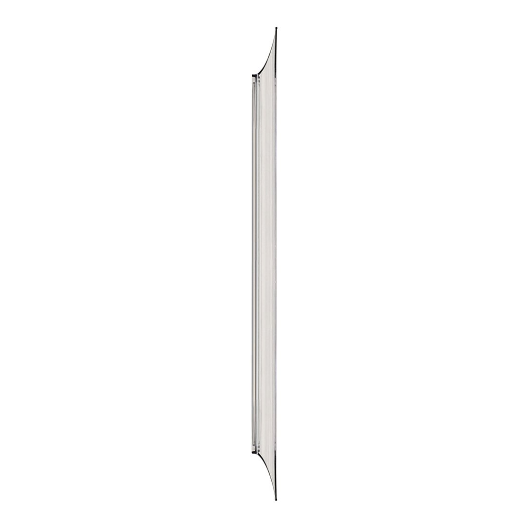 Sleek, modern LED light fixture in a clear finish with a slim, elongated design and minimalistic accents.