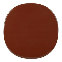 Rich, warm brown circular plate with a smooth, glossy finish. Ideal for modern table settings.