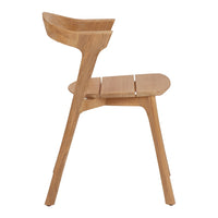 Light oak wooden chair with a minimalist design and smooth, natural grain pattern.