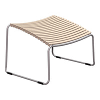 Light wood finish with horizontal slats, paired with a sleek silver metal frame. Modern and stylish design.