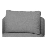Gray textured cushion with a subtle woven pattern, perfect for adding modern elegance to any seating area.