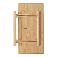 Natural wood cutting board with a sleek oak finish and minimalist design, featuring smooth grain patterns.