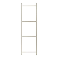 Slim, four-tier ladder shelf in soft beige with minimalist design and clean, straight lines. Ideal for modern decor.