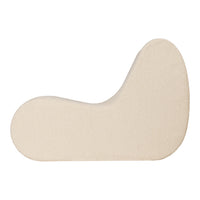 Creamy beige foam cushion with a smooth, soft texture. Ideal for ergonomic support and comfort.