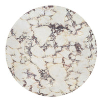 Circular marble pattern with creamy white and rich brown veining, showcasing a natural stone finish. Perfect for decor.