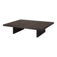 Stylish dark brown coffee table with a smooth surface and modern minimalist design. Perfect for contemporary decor.
