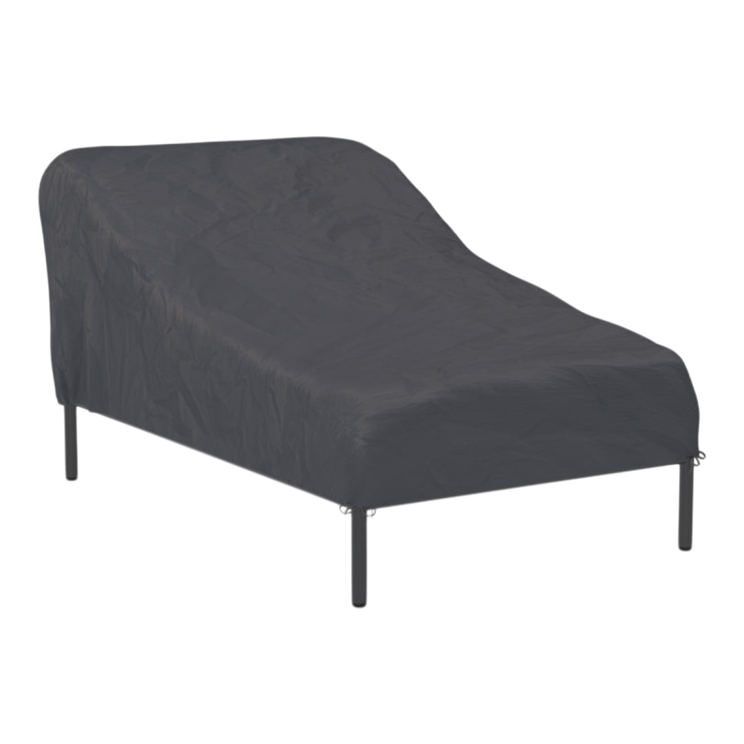 Black fitted sofa cover with a smooth texture and sleek design for modern furniture protection.