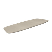Beige rectangular mat with a smooth, textured surface, ideal for various home decor styles.