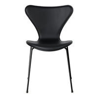 Stylish black chair with a sleek, modern design and smooth, untextured surface. Perfect for contemporary decor.