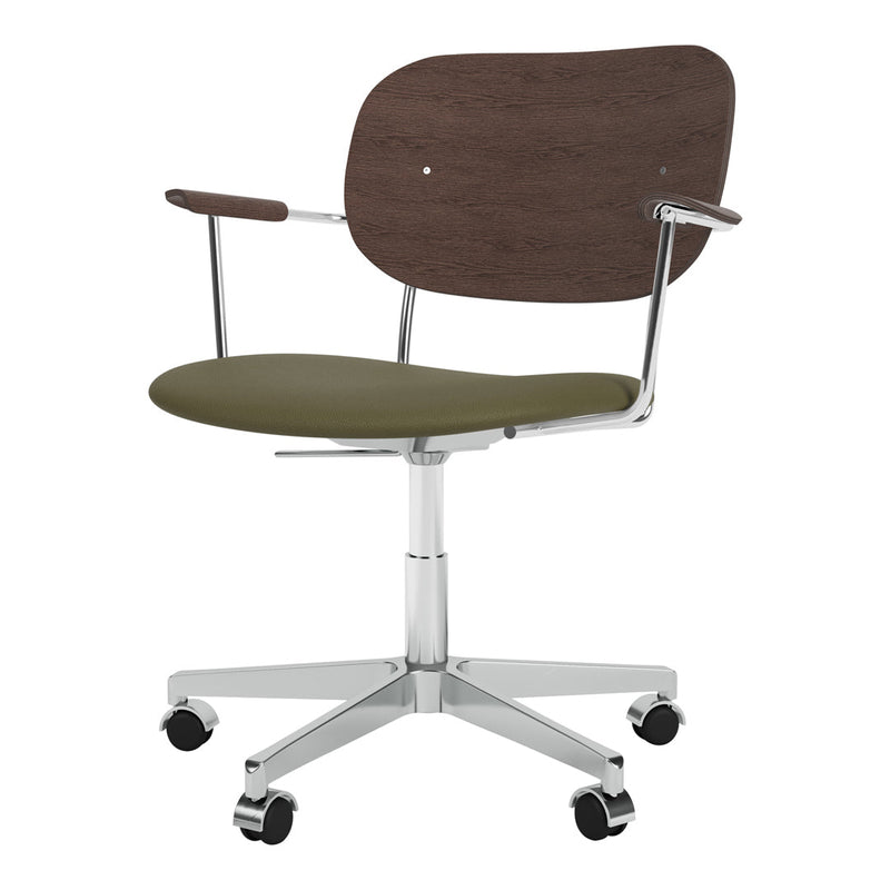 Co Office Chair w/ Arms - Seat Upholstered - Swivel Base w/ Casters
