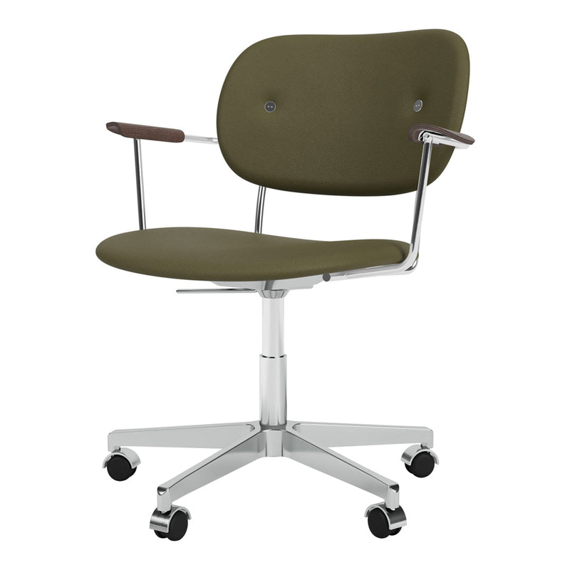 Co Office Chair w/ Arms - Fully Upholstered - Swivel Base w/ Casters