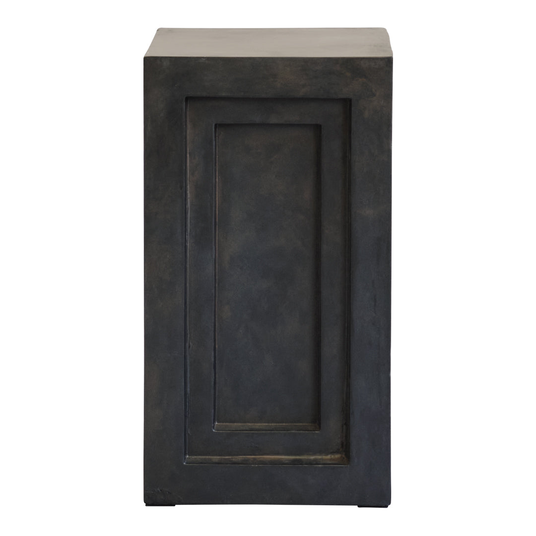 Black and bronze finish decor piece with a smooth, rectangular design and subtle multi-toned texture.