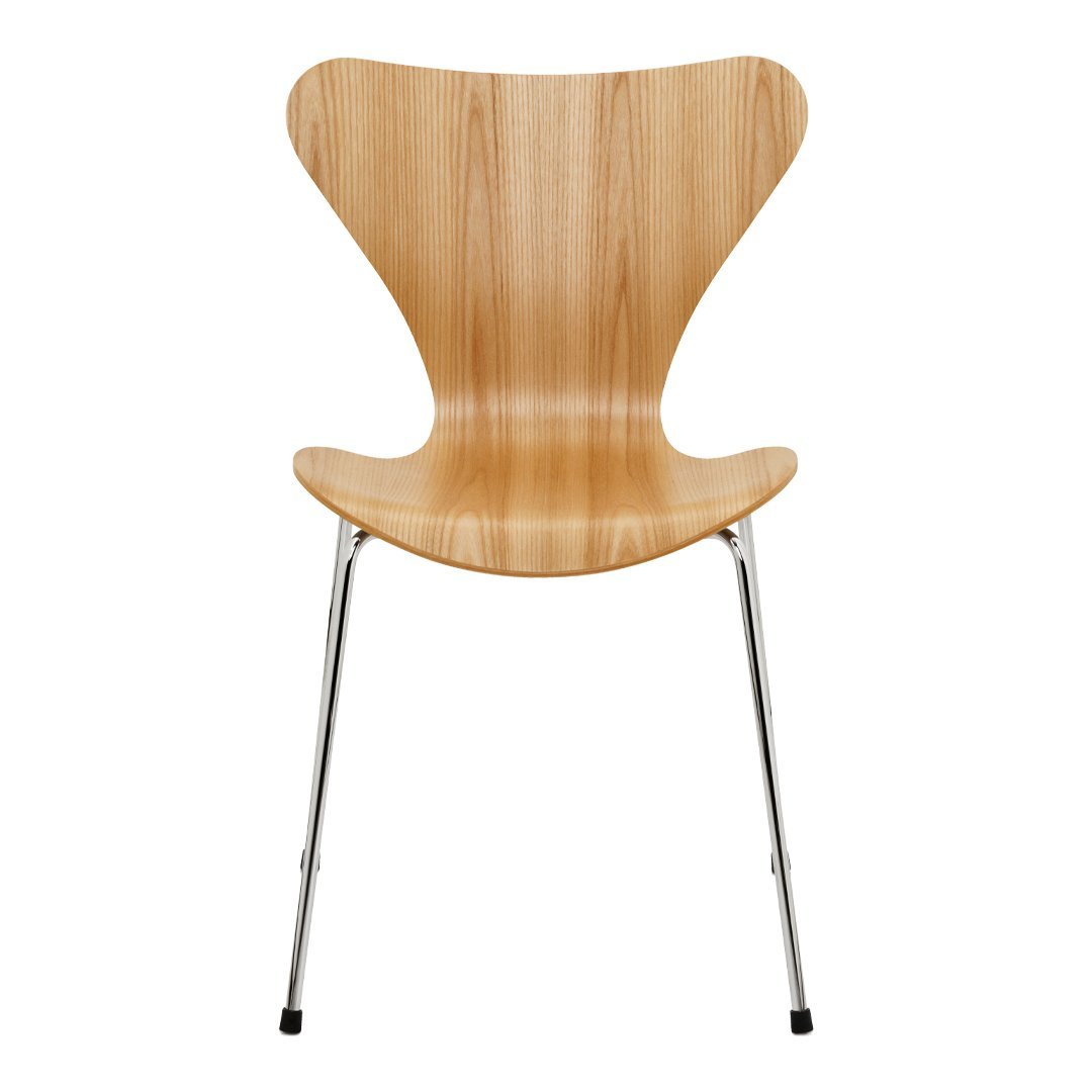 Light wood finish with a smooth, natural grain pattern and sleek chrome legs. Modern design for any space.