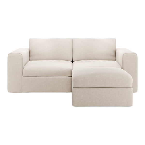 Mellow Pre-Configured Two-Seater Sofa w/ Footstool
