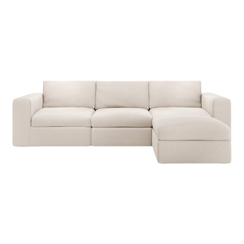 Mellow Pre-Configured Three-Seater Sofa w/ Footstool