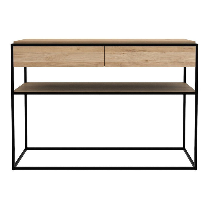 Oak Monolit Console - 2 Drawers