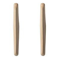 Natural wood rolling pins with a smooth, light color and simple, elegant design. Perfect for baking and kitchen use.