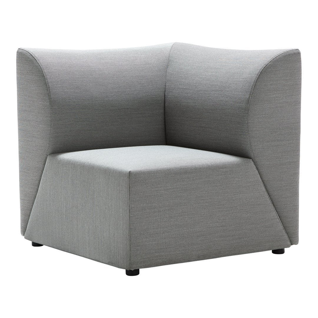 Gray upholstered chair with a sleek, modern design and smooth texture. Ideal for contemporary living spaces.