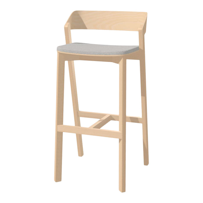 Merano Barstool - Seat Upholstered - Beech Frame