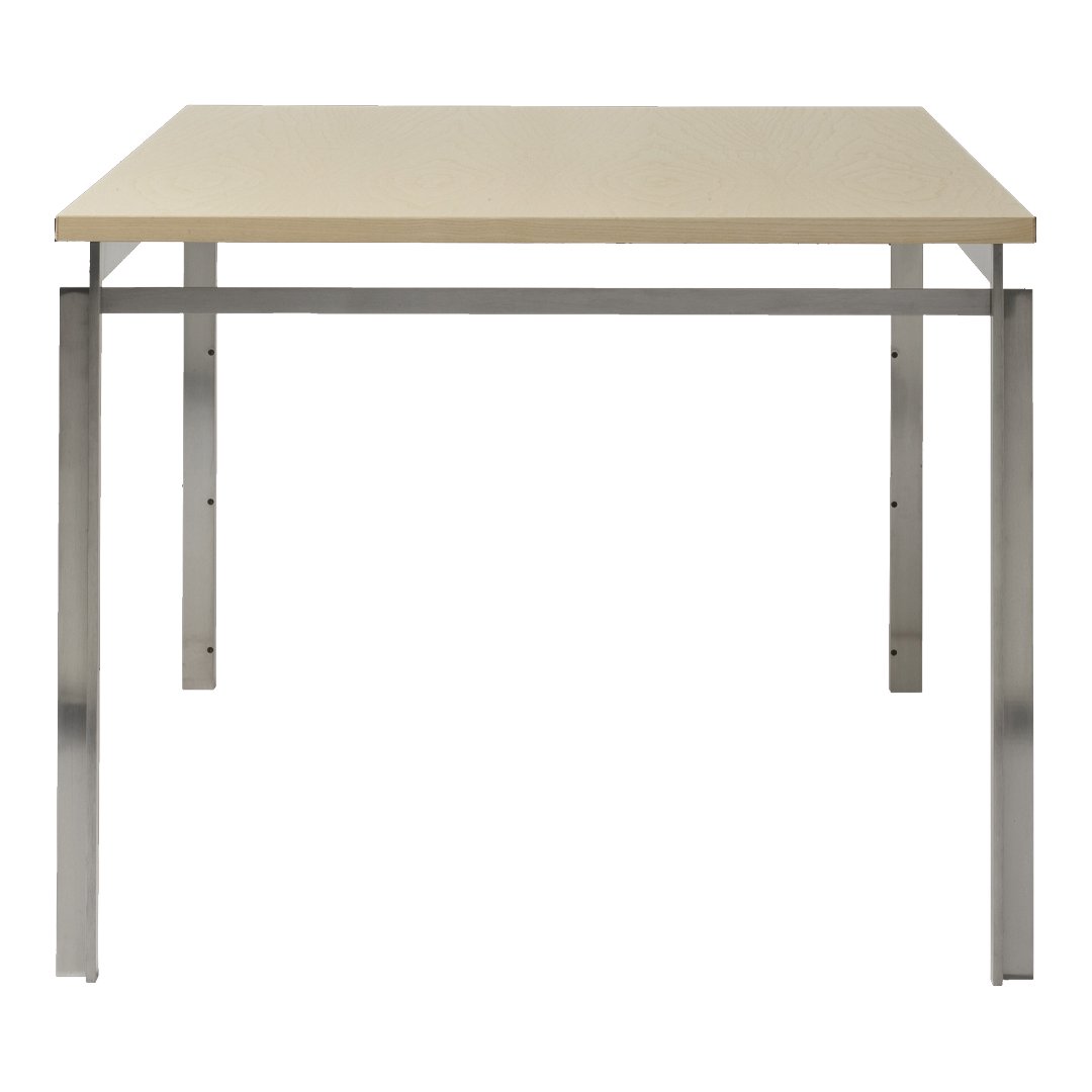 Modern beige tabletop with a sleek silver metal frame, featuring a minimalist design. Ideal for contemporary spaces.