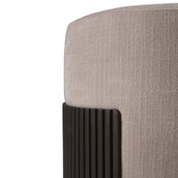 Beige textured fabric with a sleek, dark ribbed accent. Modern design with a subtle sophistication.