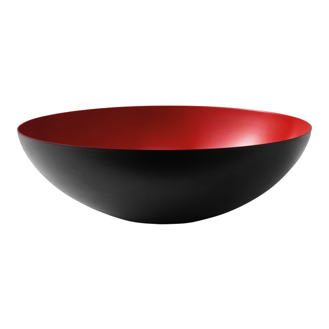 Black and red gradient bowl with a sleek, modern design, featuring a matte exterior and glossy interior finish.