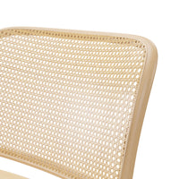 Light beige mesh chair backrest featuring a woven pattern for a modern, airy look. Ideal for contemporary decor.