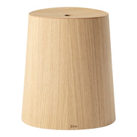 Light natural wood stool with a smooth, textured finish and subtle grain pattern. Perfect for modern decor.