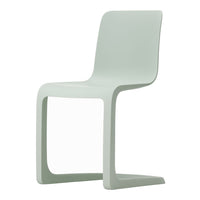Light mint green chair with a smooth, modern design and clean lines, perfect for contemporary decor.