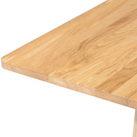 Light oak tabletop with a smooth natural finish and subtle wood grain patterns. Perfect for modern decor.