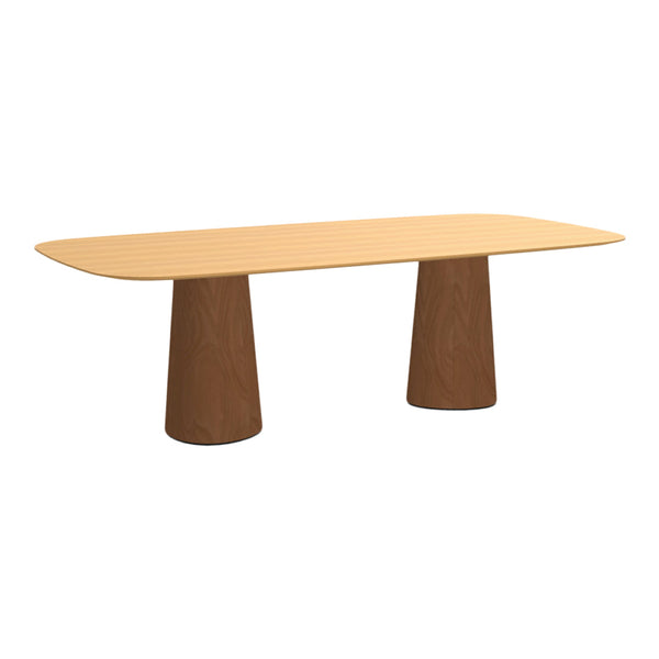 P.O.V. Rectangular Table - Double Base - Beech